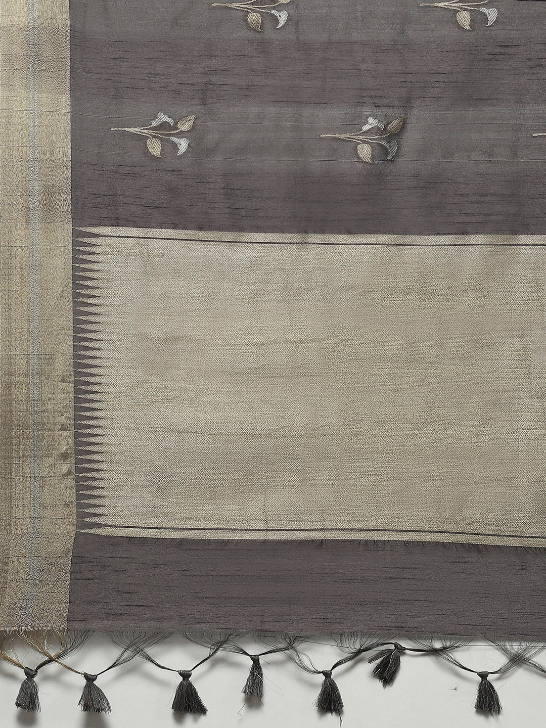 Woven Border Booti Art Silk Saree