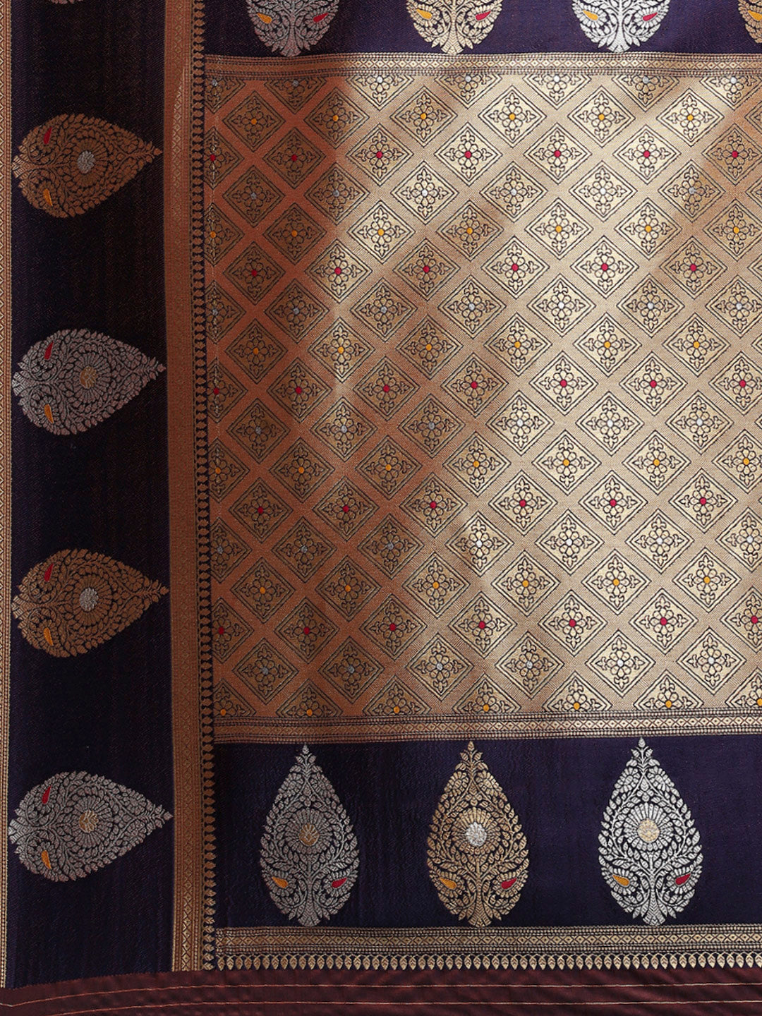 Zari Jaal Woven Art Silk Saree