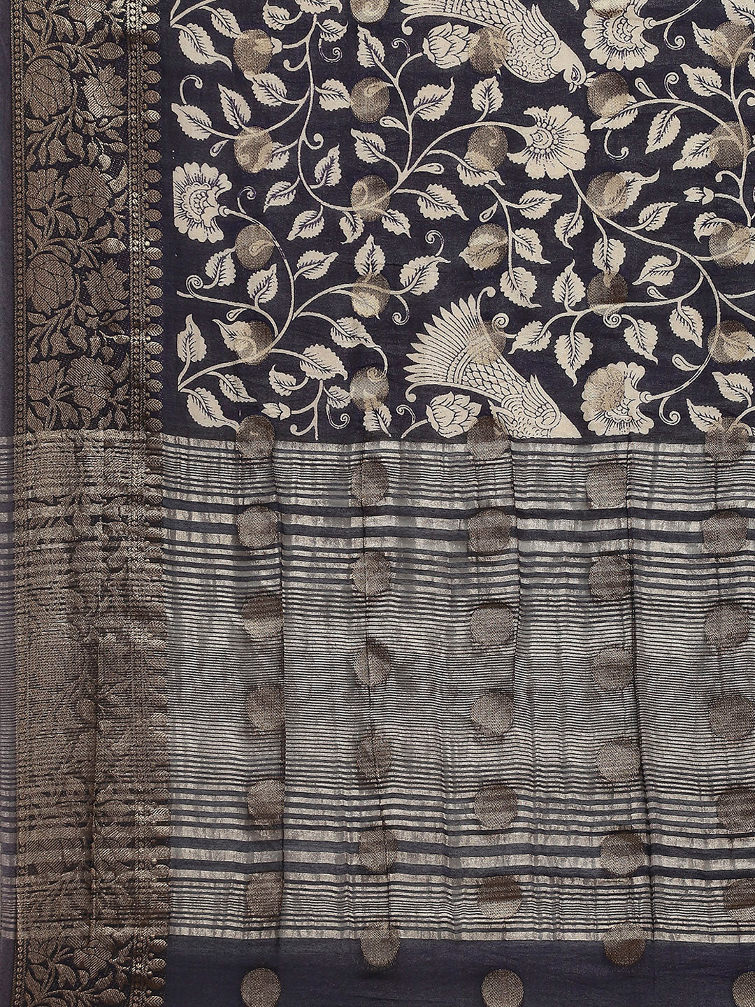 Patola Zari Border Printed Cotton Blend Woven Saree