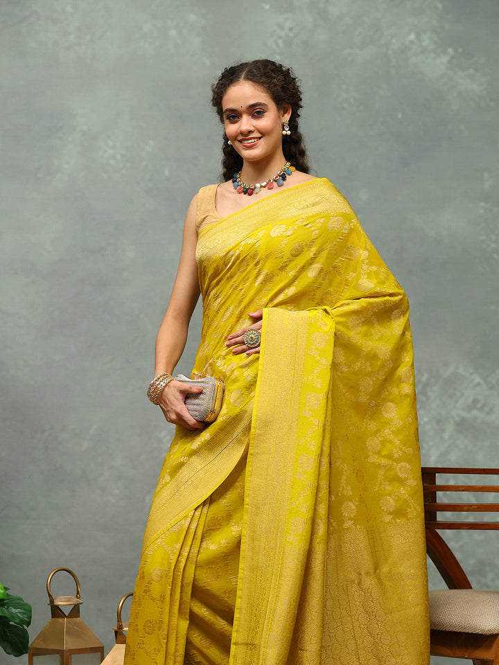Woven Border Georgette Saree