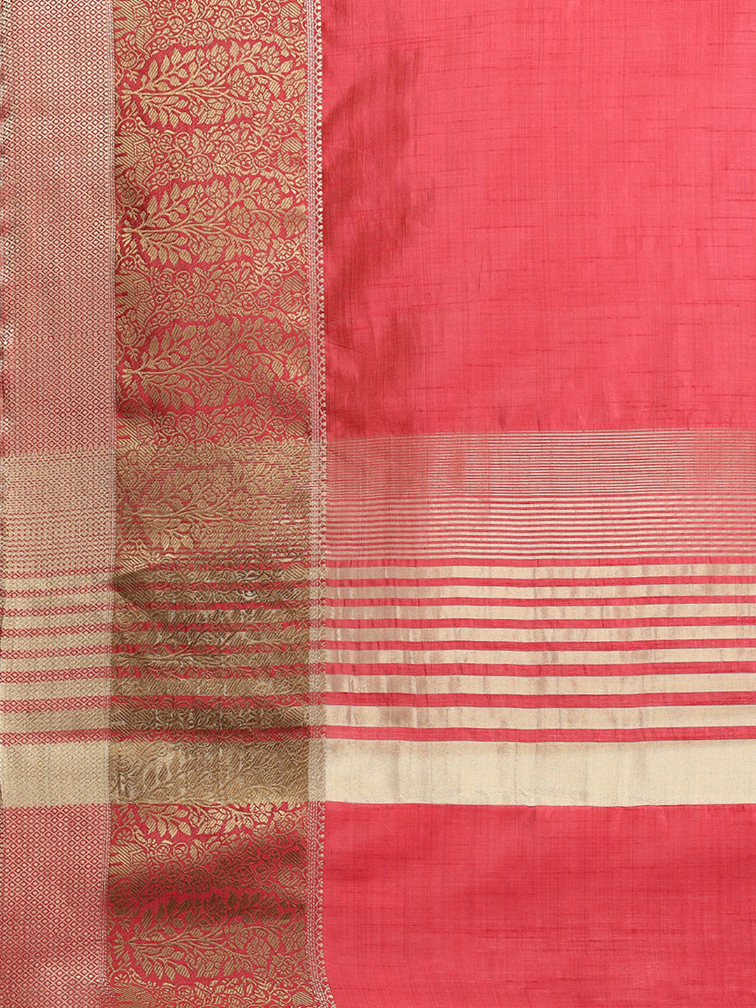 Zari Border Booti Art Silk Woven Saree