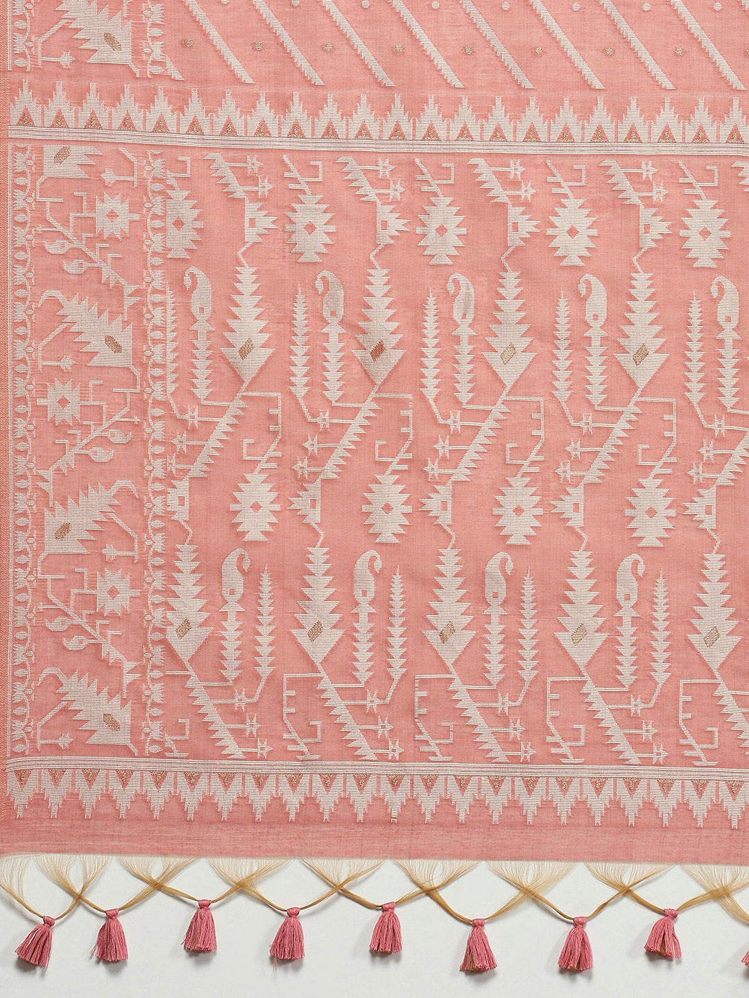 Woven Border Booti Art Silk Saree