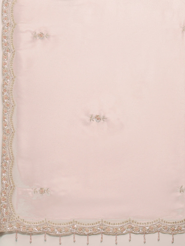 Sequence Embroidery Tissue Saree