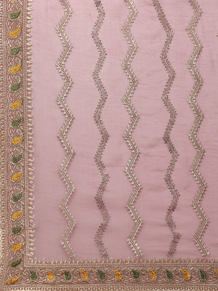 Embroidery Border Organza Saree
