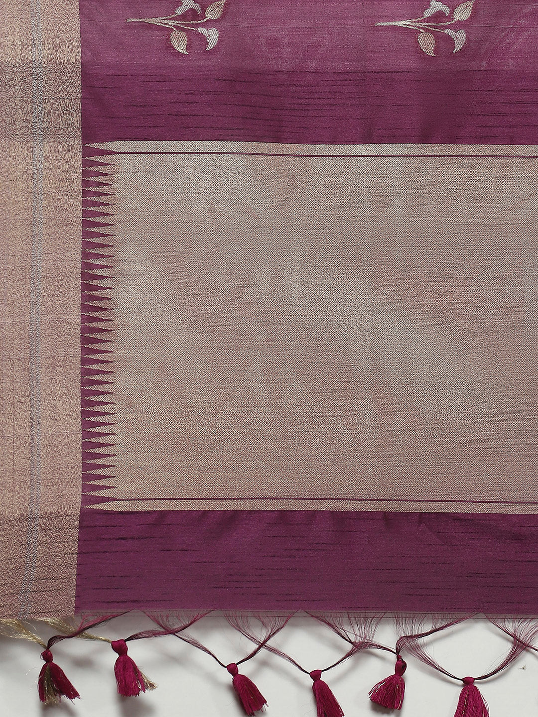 Woven Border Booti Art Silk Saree