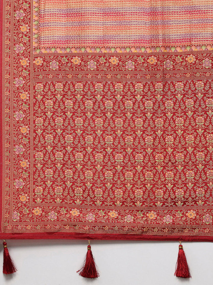 Zari Jaal Georgette Woven Saree