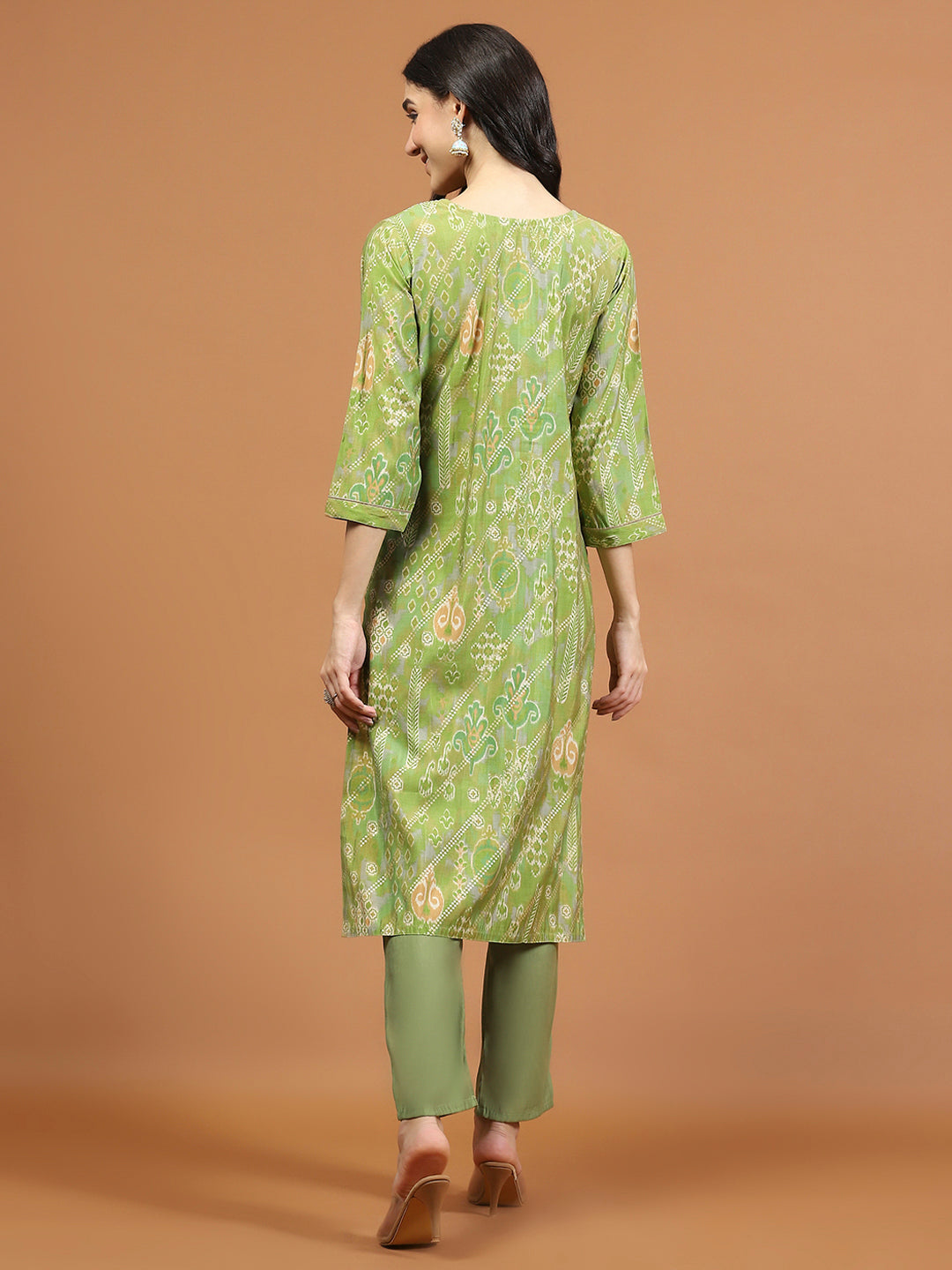 Printed Muslin Kurta With Pants