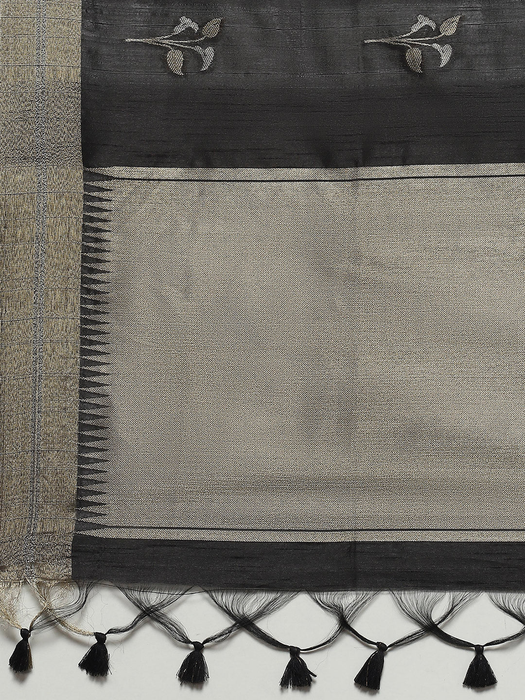 Woven Border Booti Art Silk Saree