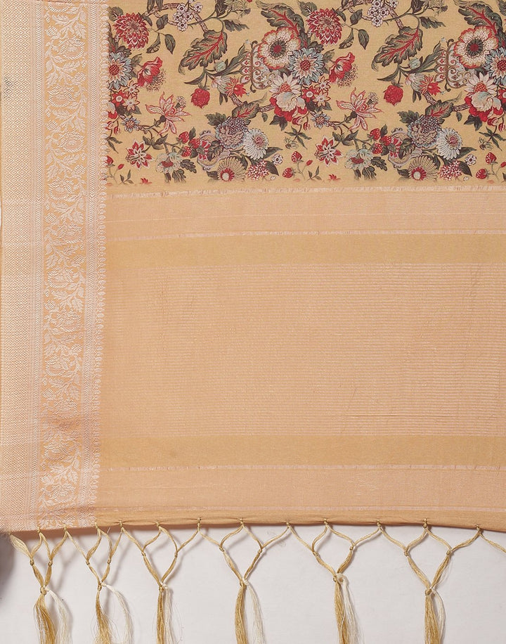 Floral Print Art Handloom Saree