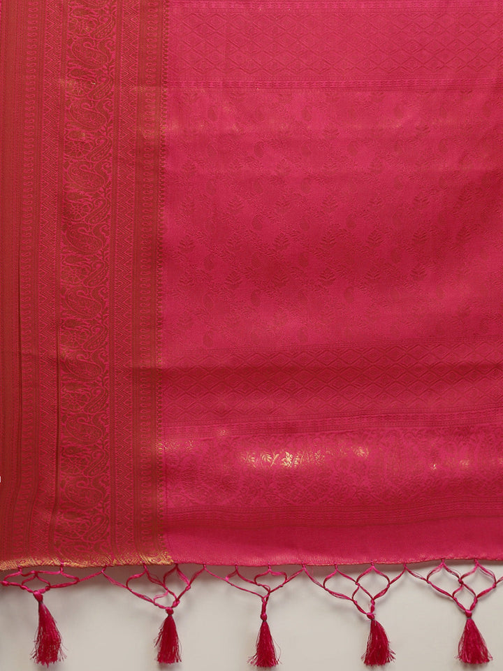 Brocade Zari Jaal Handloom Woven Saree