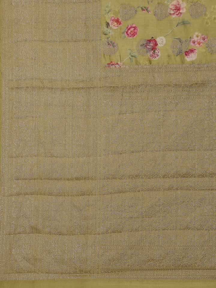 Floral Digital Printed Handloom Saree