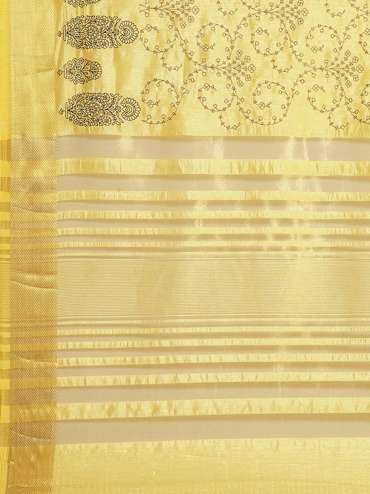 Zari Jaal Art Handloom Woven Saree