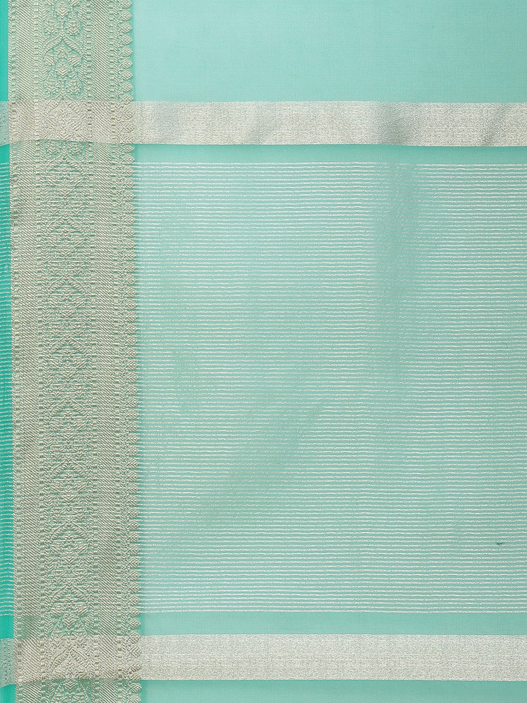 Zari Border Organza Plain Saree