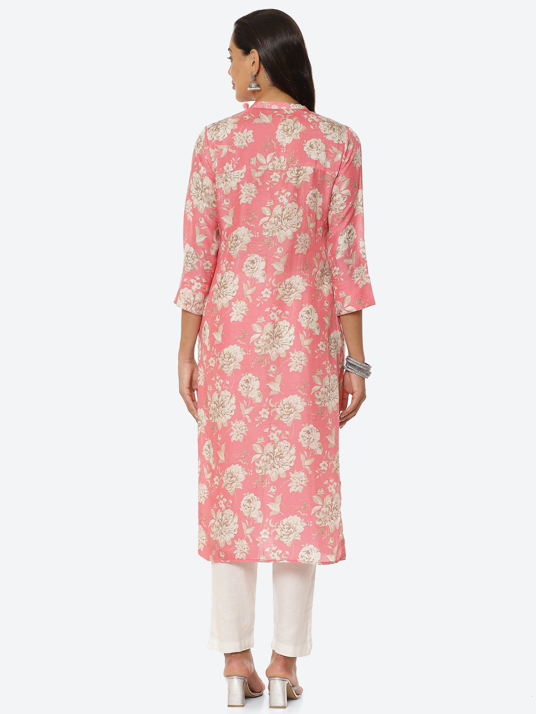Floral Printed Muslin Kurta