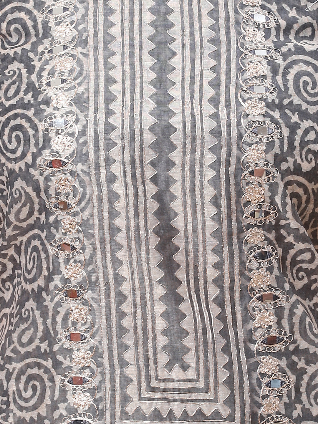 Printed Chanderi Unstitched Suit Piece With Dupatta