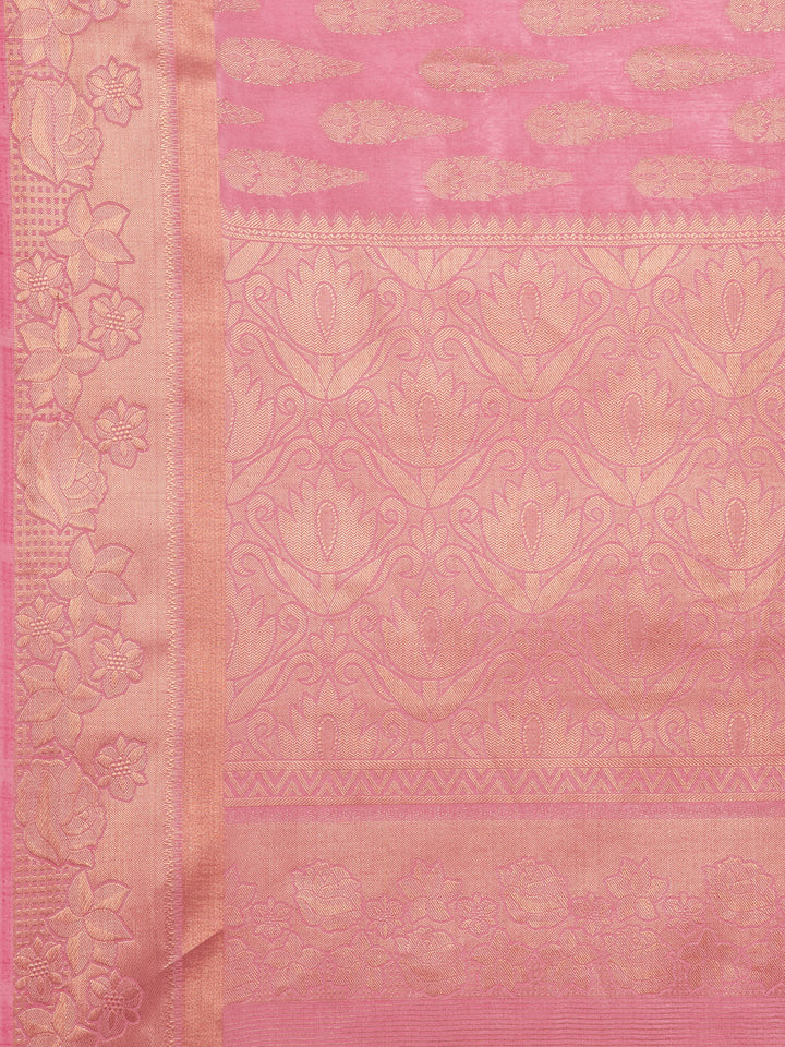 Zari Border Booti Handloom Woven Saree