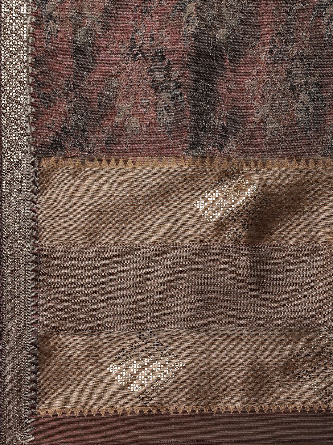 Sequin Embroidered Handloom Woven Saree