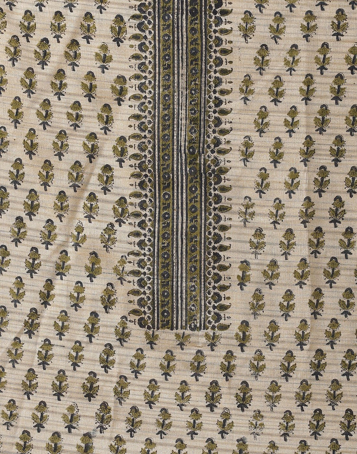Printed Chanderi Suit Piece With Chanderi Printed Dupatta