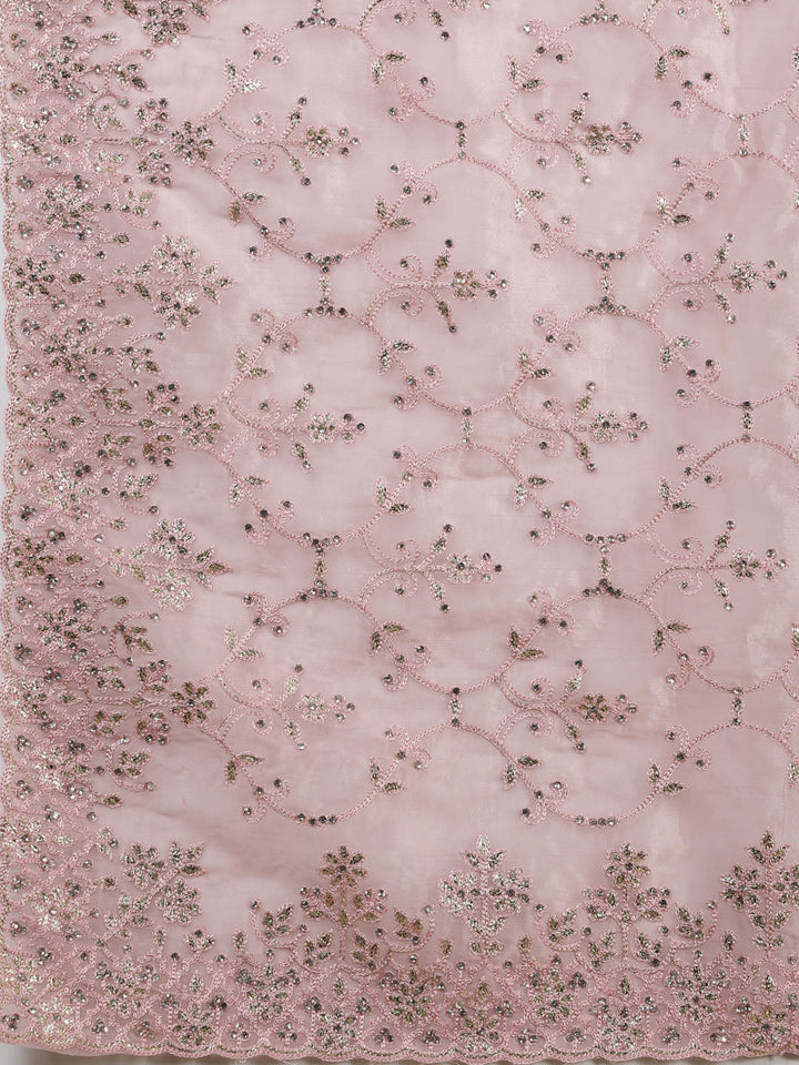 Stone Embroidery Organza Saree