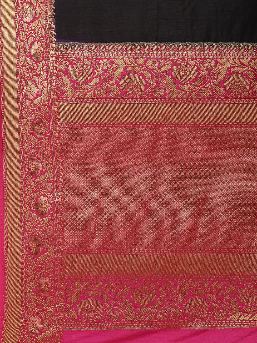 Plain Zari Border Handloom Woven Saree