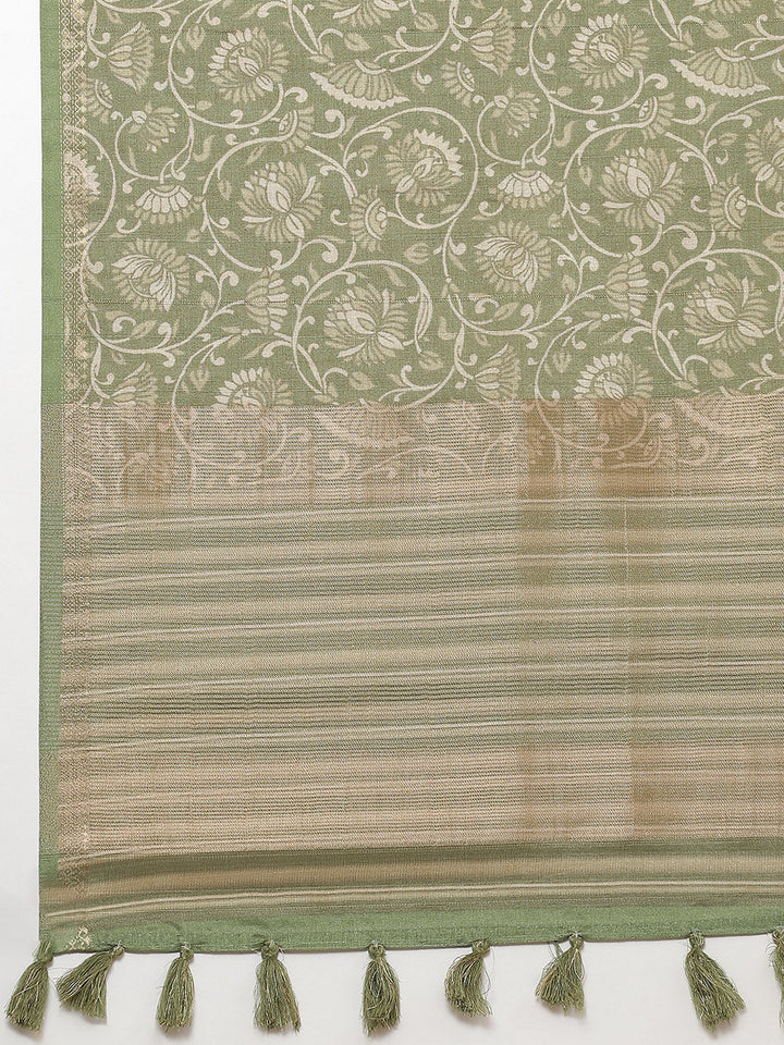 Printed Tussar Saree