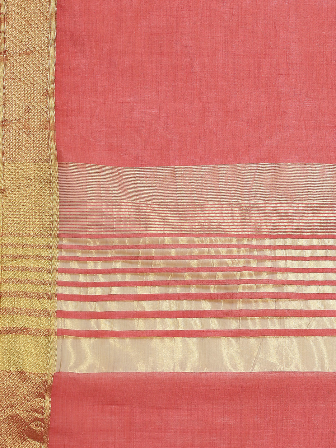 Plain Zari Border Art Handloom Woven Saree