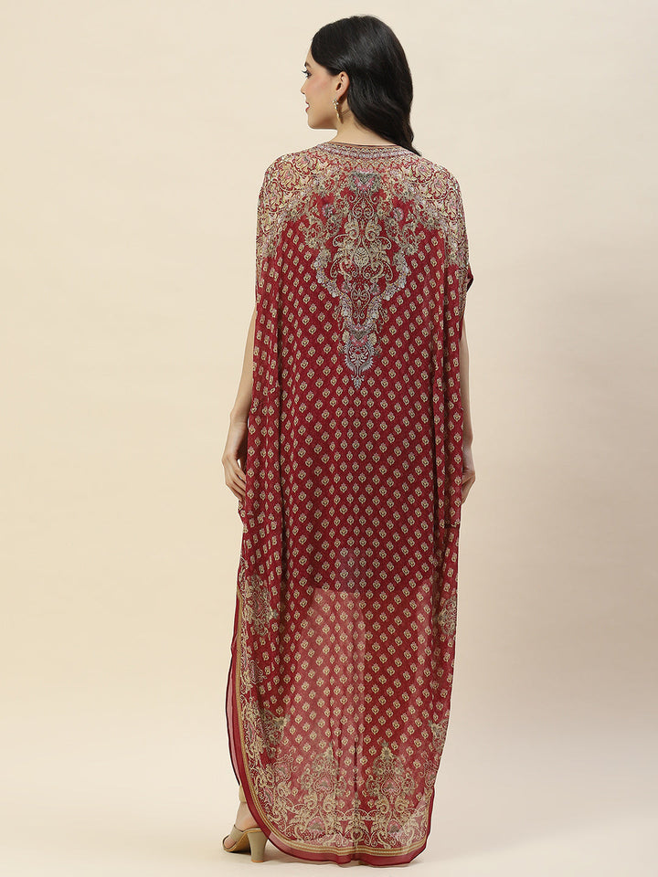 Digital Print Georgette Kaftan Kurta