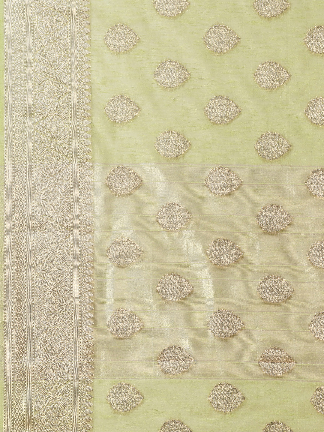 Zari Border Booti Art Handloom Woven Saree