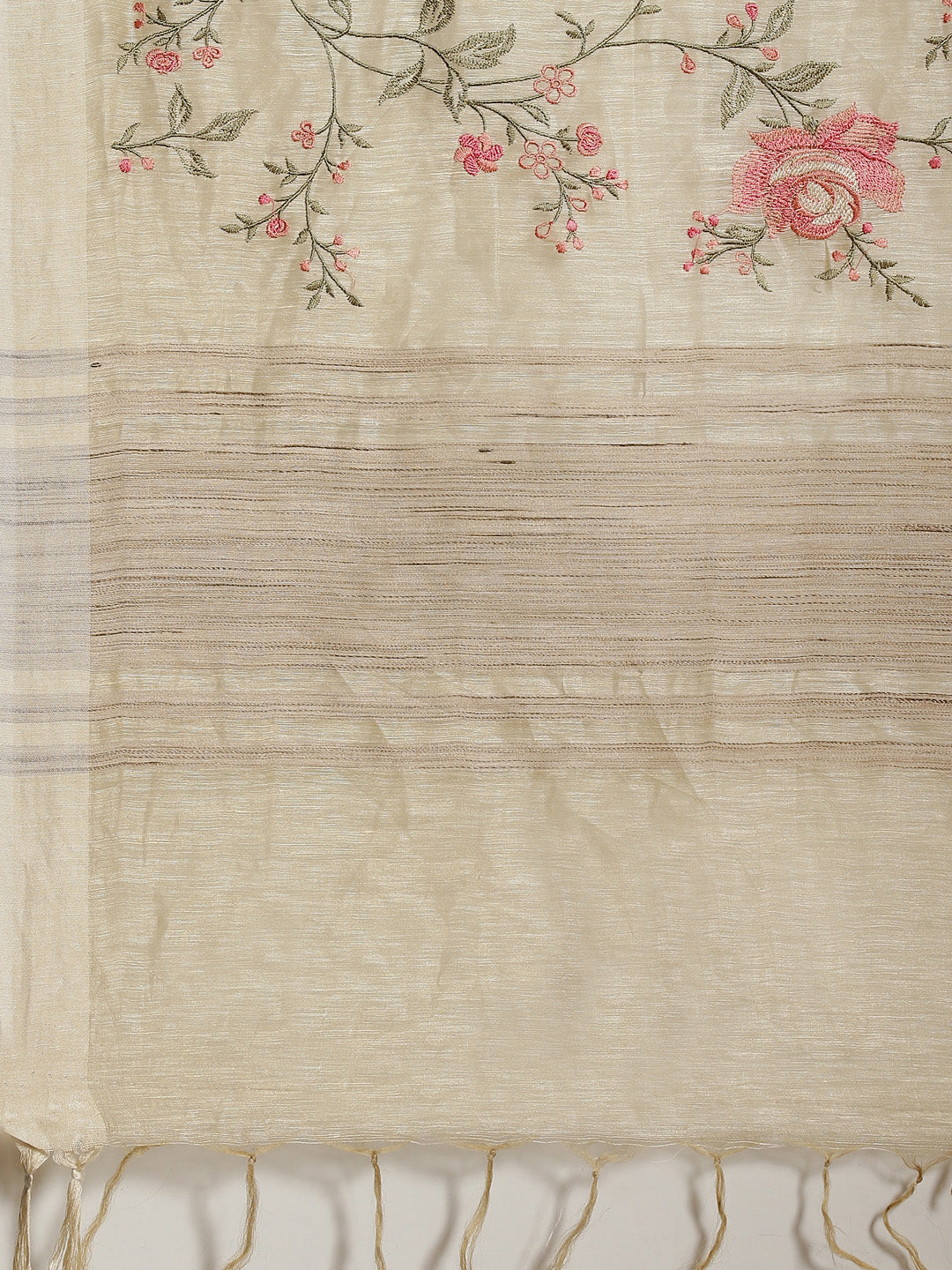 Resham Jaal Embroidered Cotton Saree