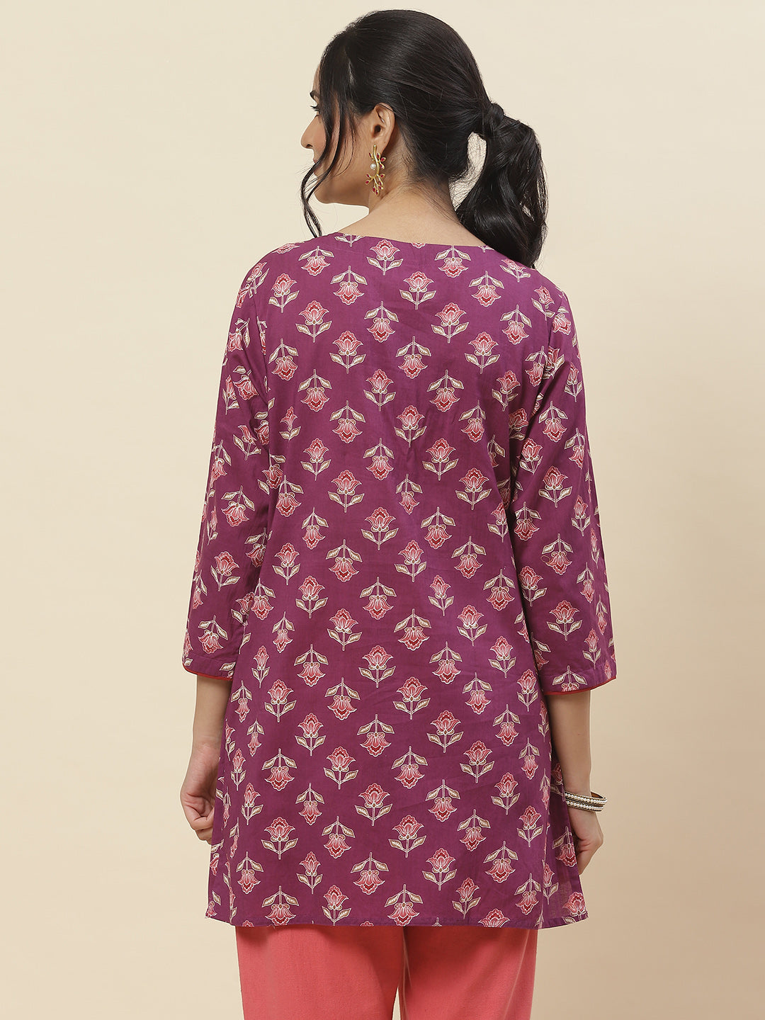 Floral Printed Cotton Kurta
