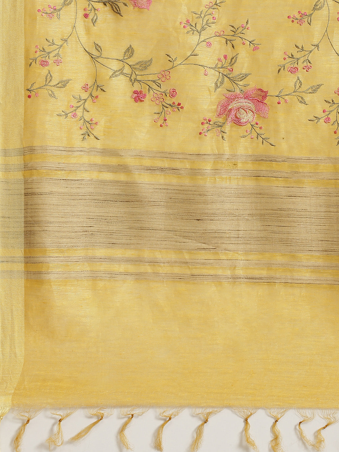 Resham Jaal Embroidered Cotton Saree