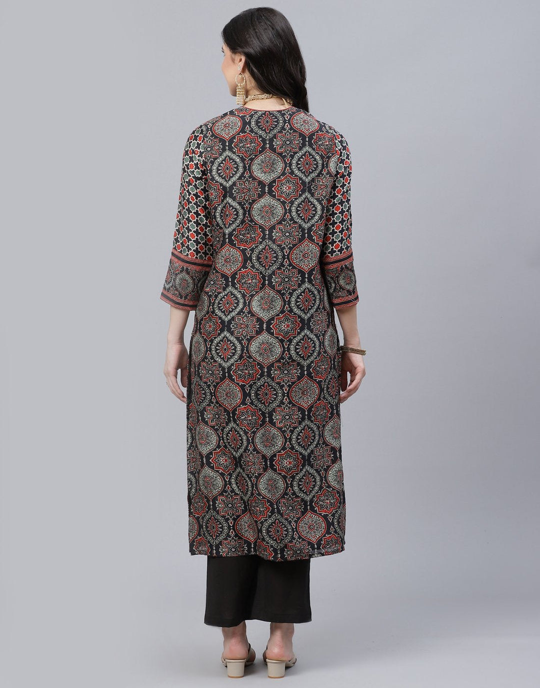 Printed Chanderi Kurti with Pant