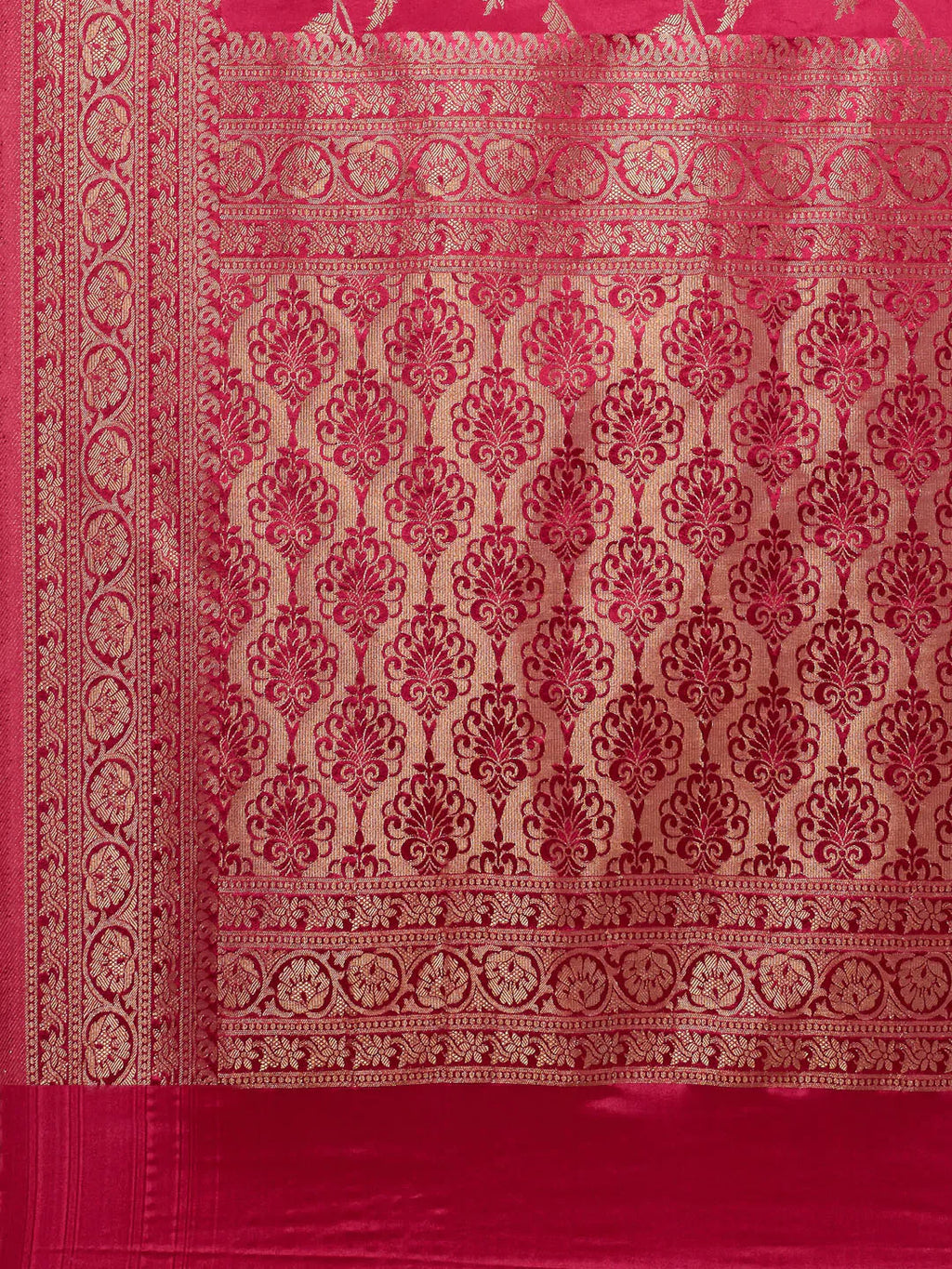 Floral Zari Jaal Handloom Woven Saree