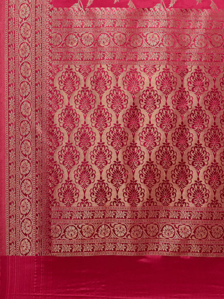 Floral Zari Jaal Handloom Woven Saree