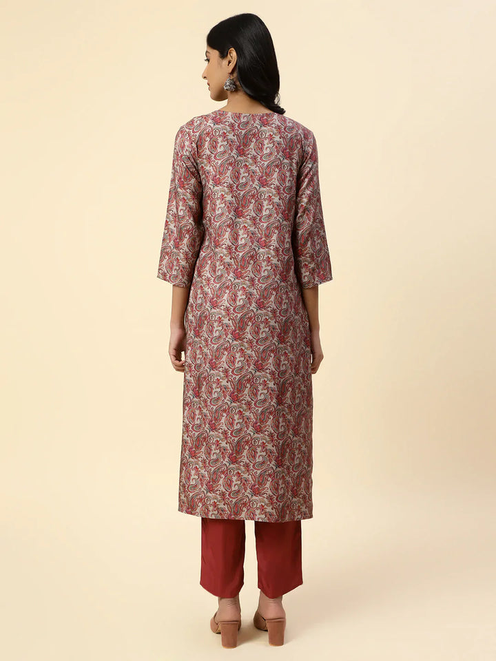 Floral Printed Pashmina Kurta With Pants