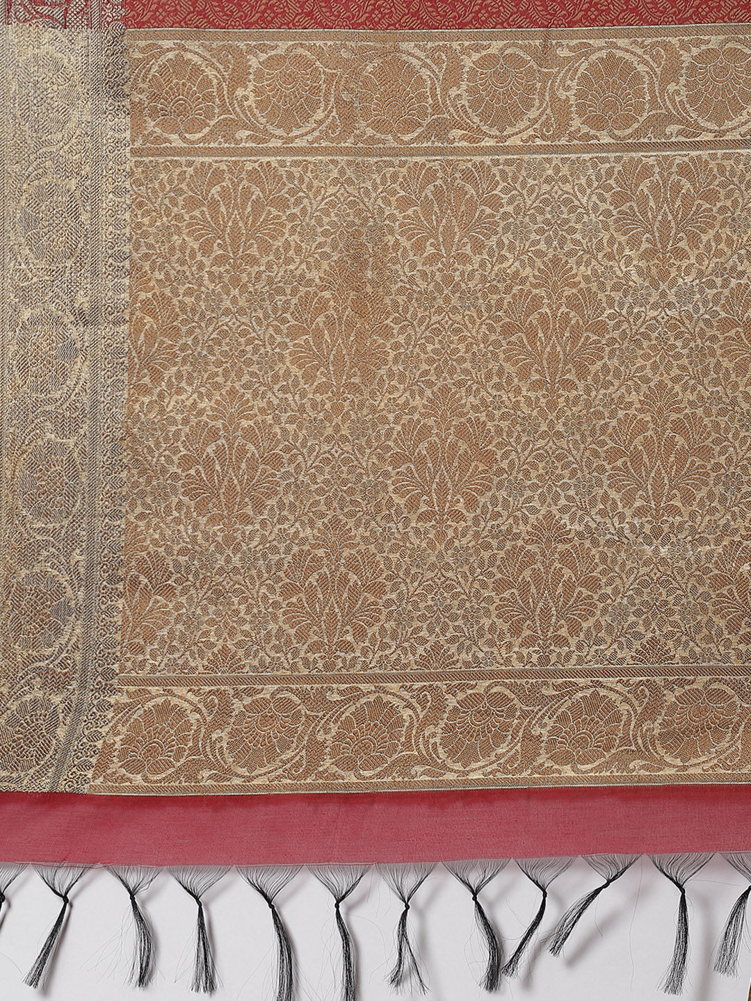 Resham Zari Border Cotton Woven Saree
