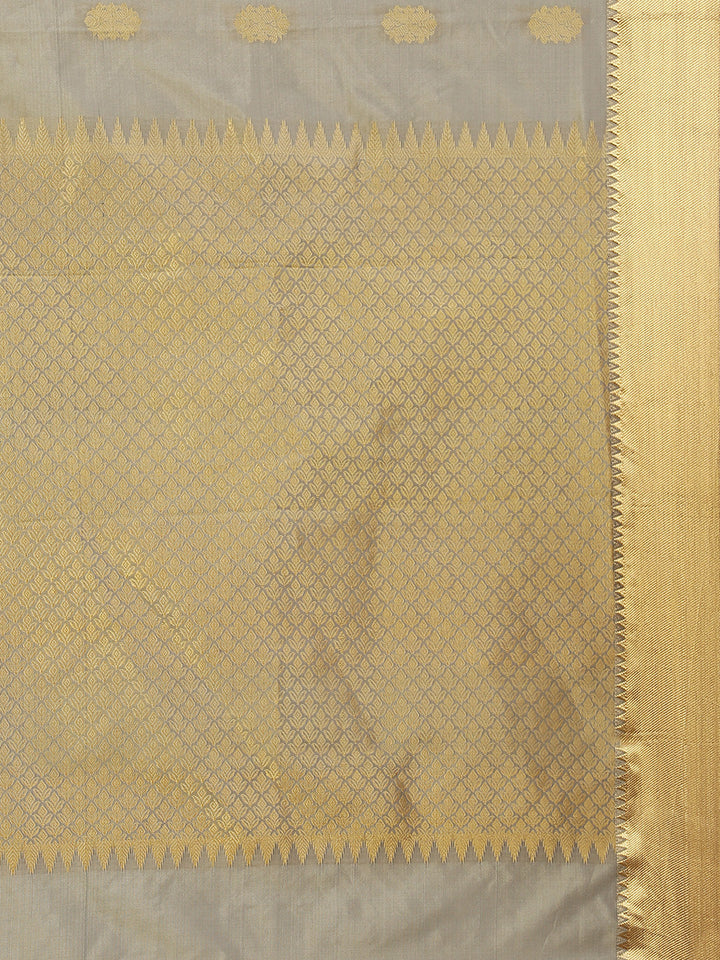 Zari Border Booti Handloom Woven Saree