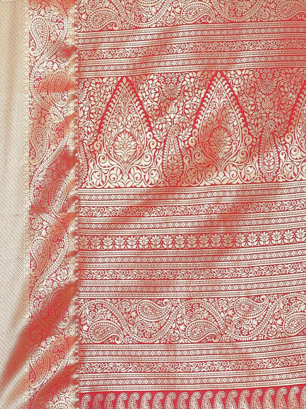 Art Handloom Saree with Brocade Zari Jaal Border