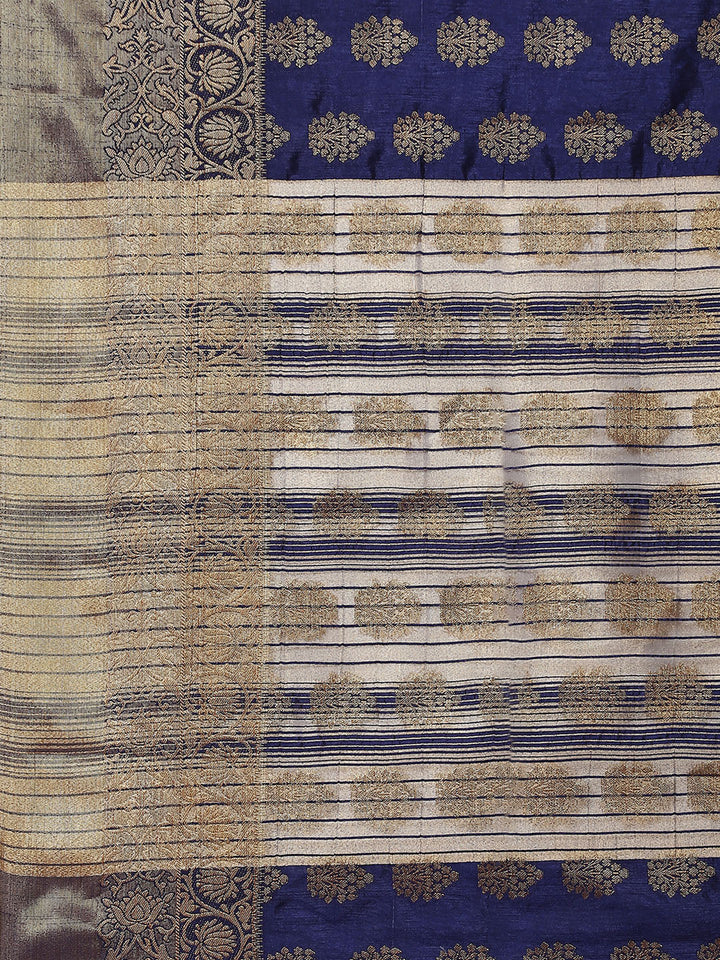 Zari Border Booti Art Handloom Woven Saree