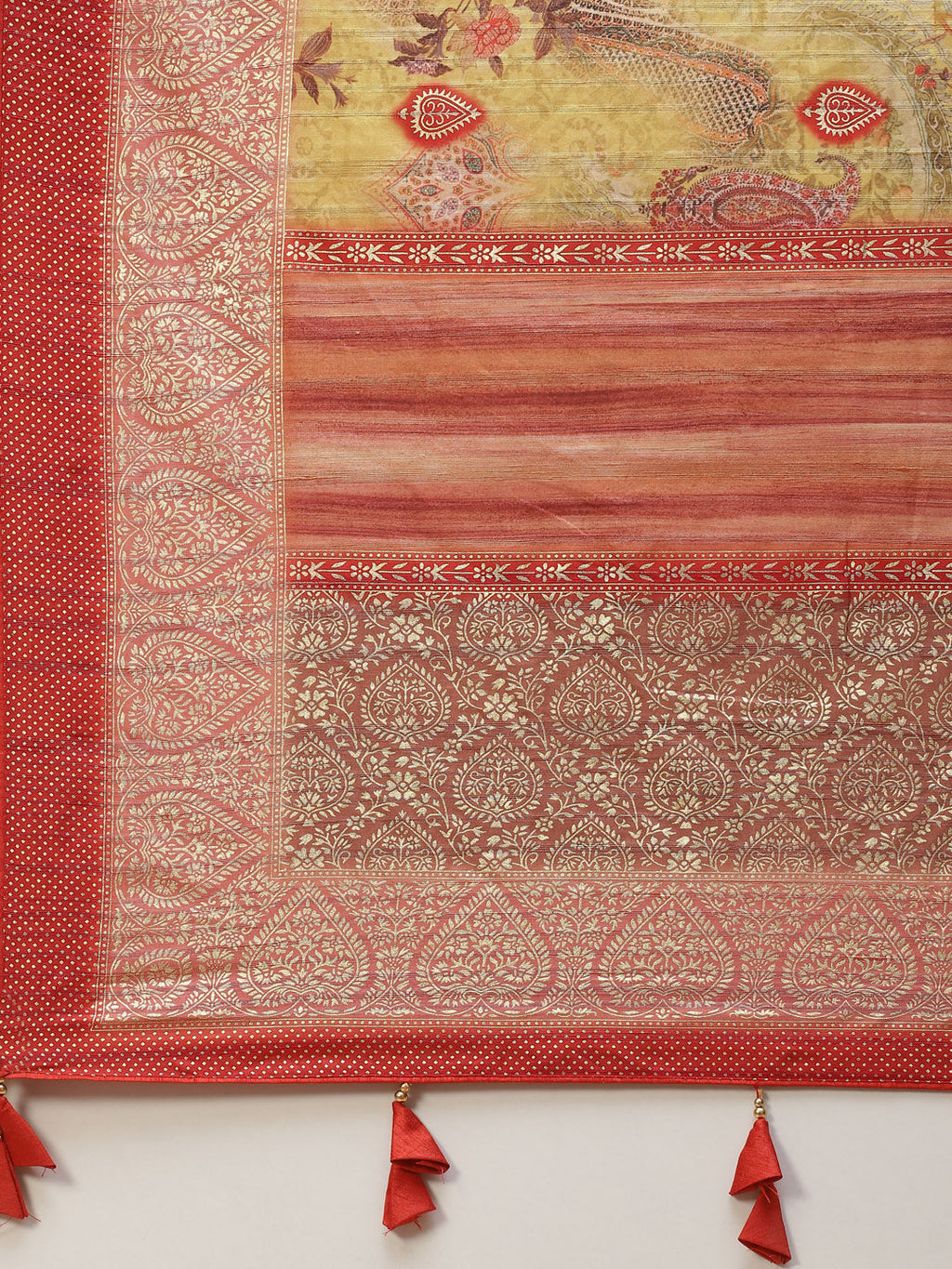 Digital Floral Printed Handloom Saree