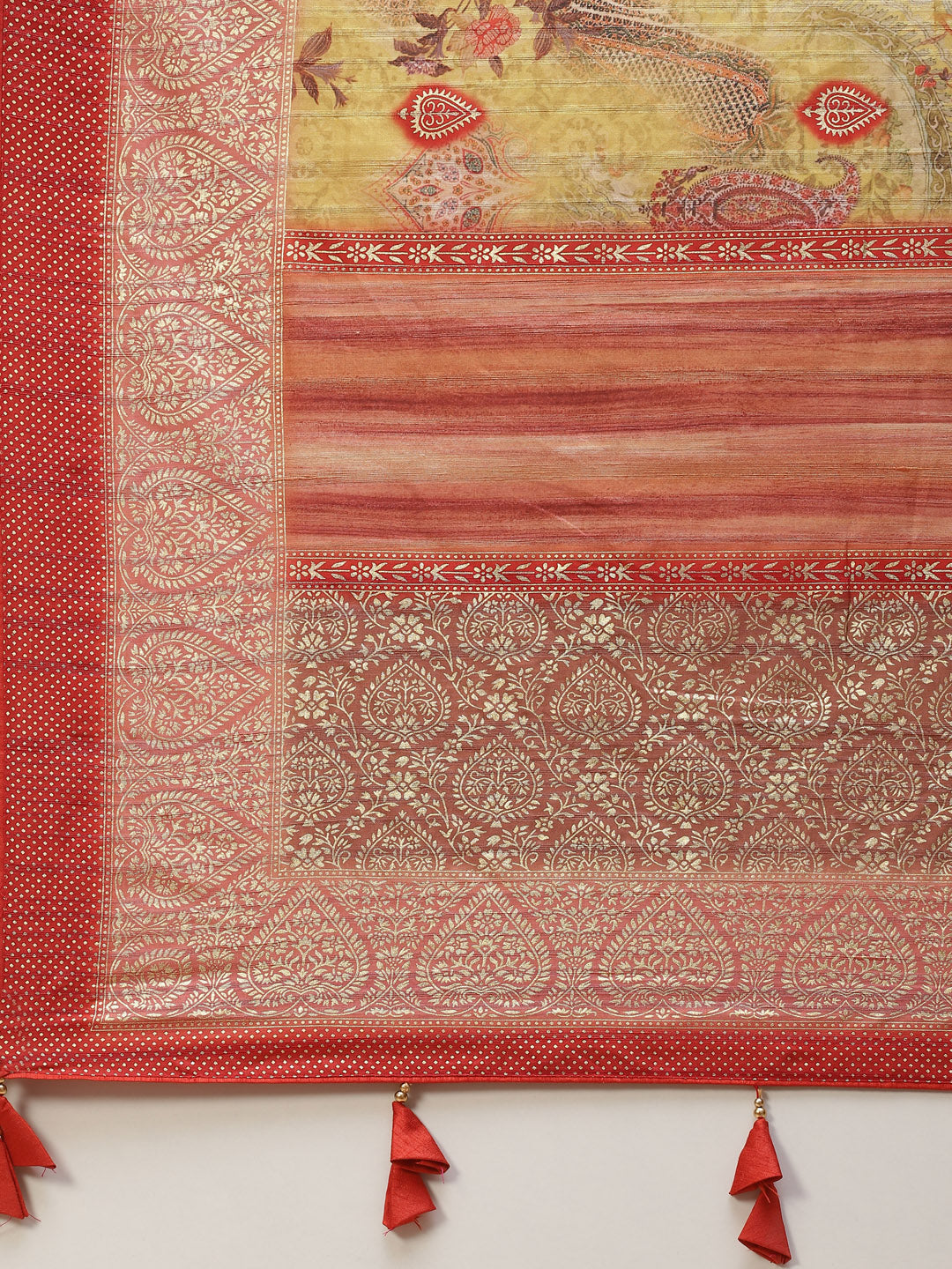 Digital Floral Printed Handloom Saree