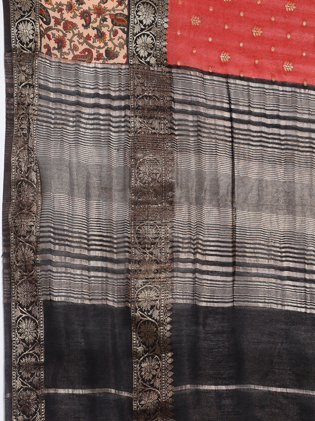 Digital Printed Cotton Blend Woven Saree