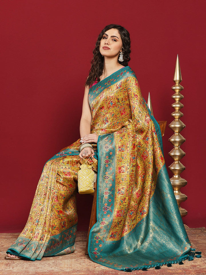 Woven Design Satin Saree
