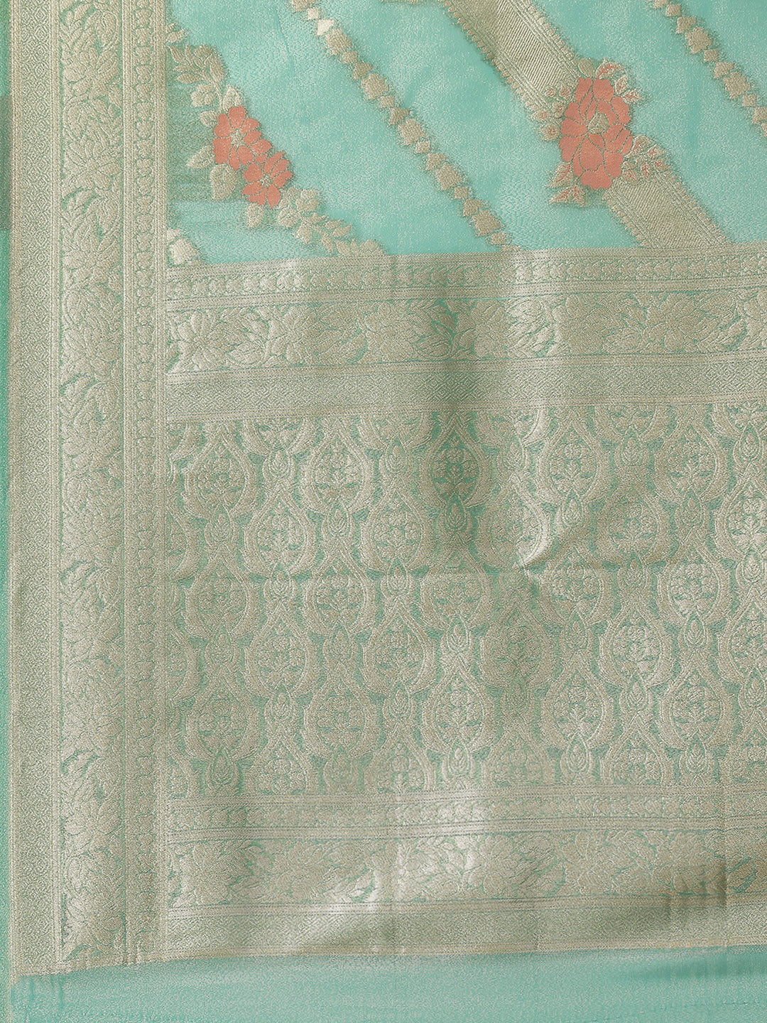 Floral Zari Jaal Handloom Woven Saree