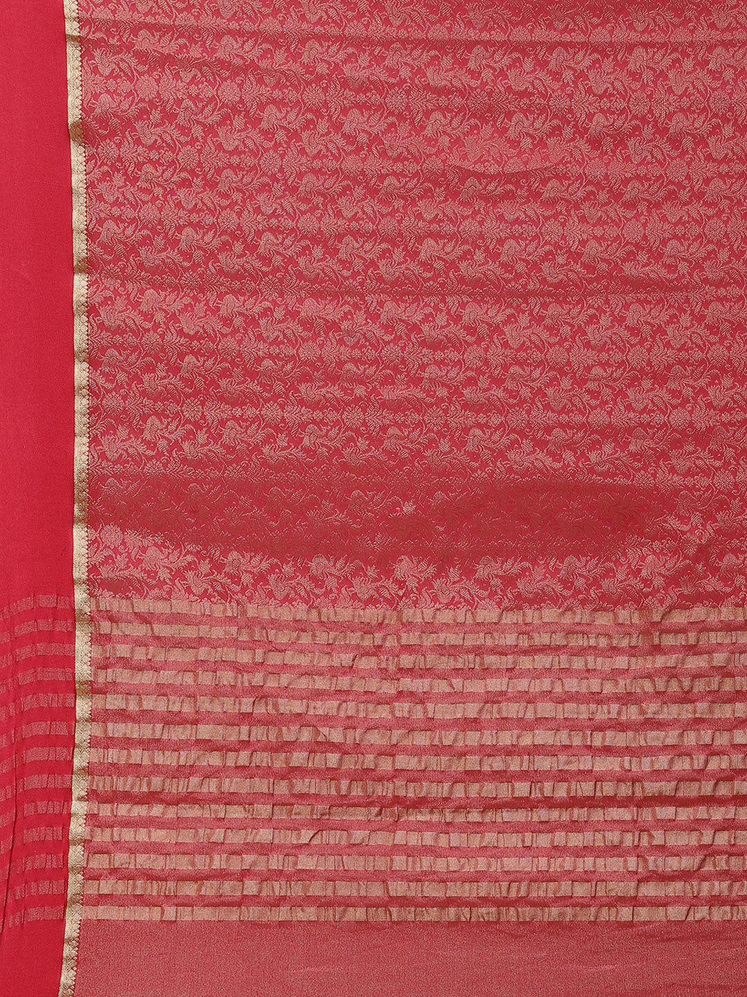 Light Brocade Georgette Plain Saree