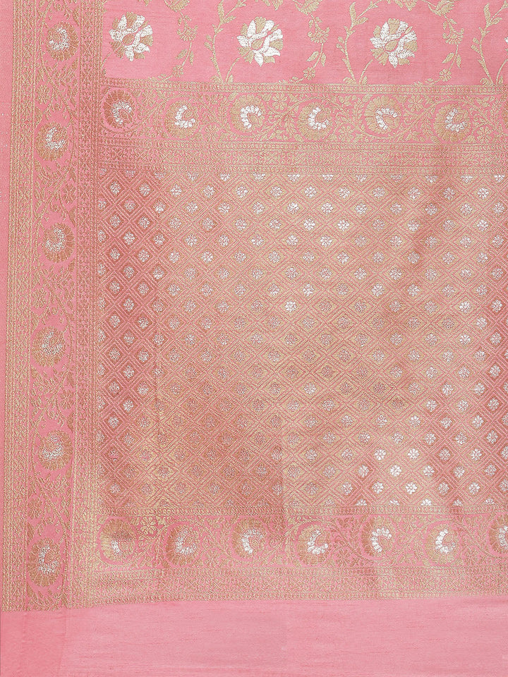 Floral Zari Border Handloom Woven Saree