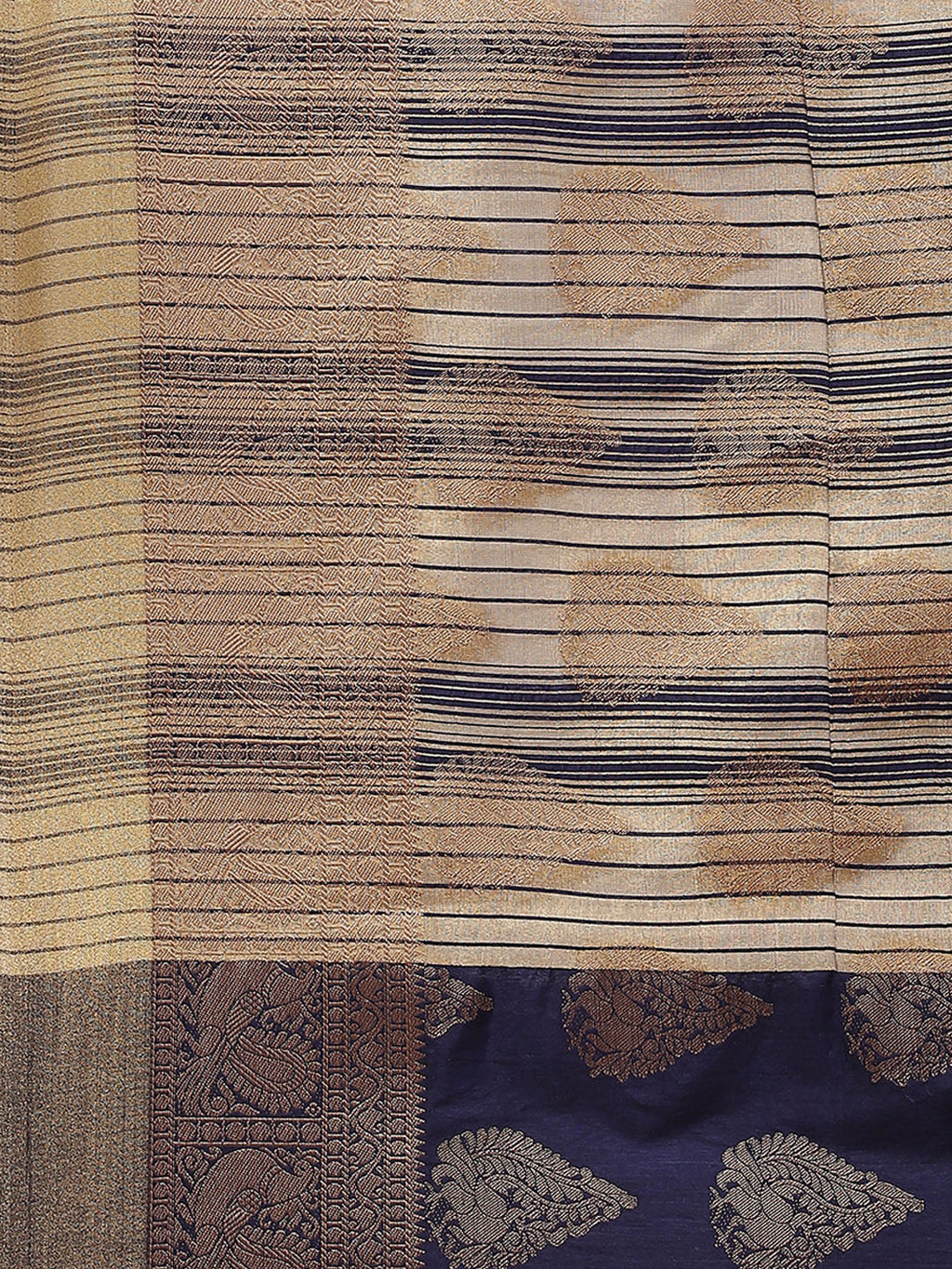 Zari Border Booti Art Handloom Woven Saree