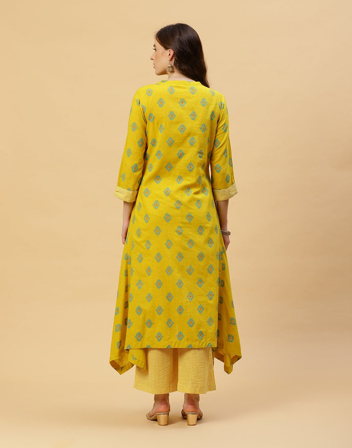 Printed Cotton Anarkali Kurti With Pant