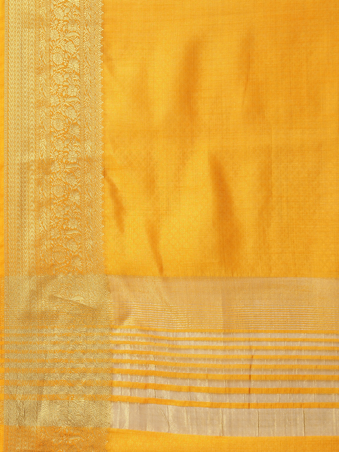 Plain Zari Border Art Handloom Woven Saree