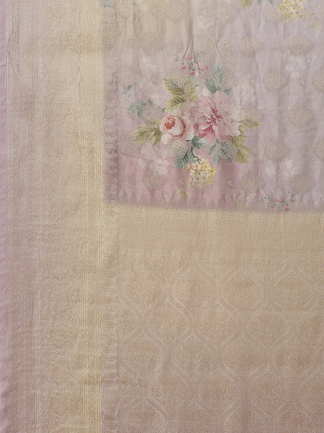 Digital Floral Printed Tussar Saree